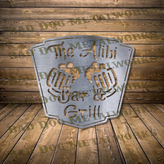 The Alibi Bar and Grill - Dxf and Svg