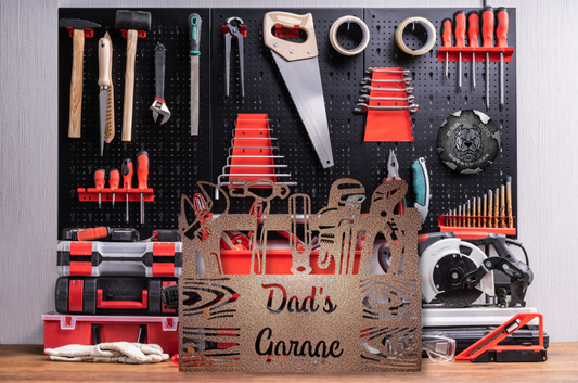 Dad's Garage Toolbox - Metal Man Cave Decor