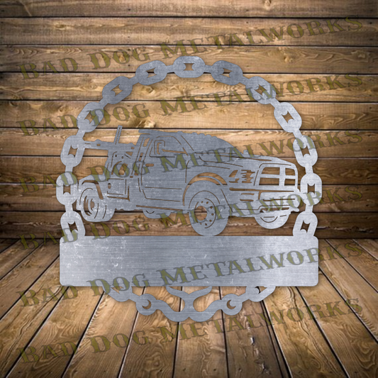 Tow Truck Monogram - Dxf and Svg