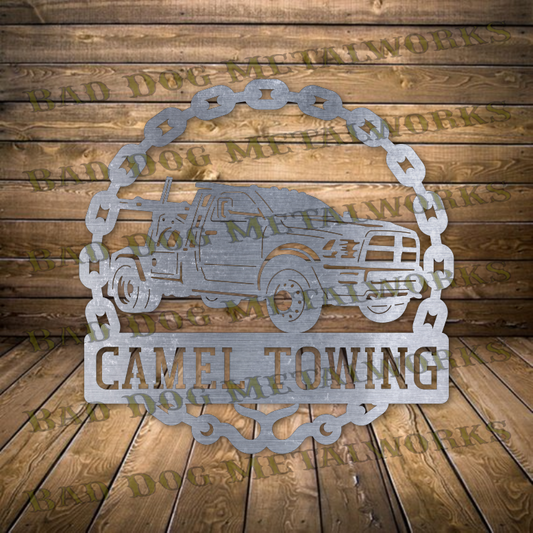 Tow Truck Monogram - Dxf and Svg