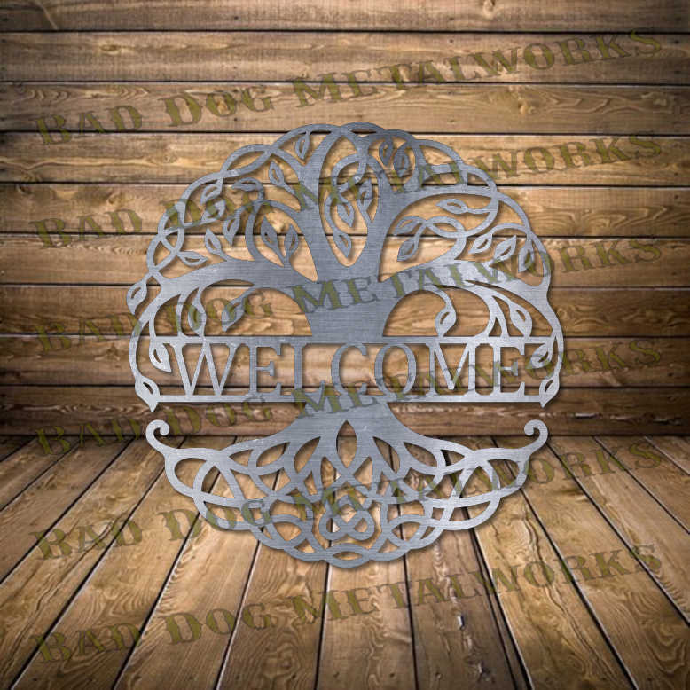 Celtic Tree of Life Welcome - Dxf and Svg
