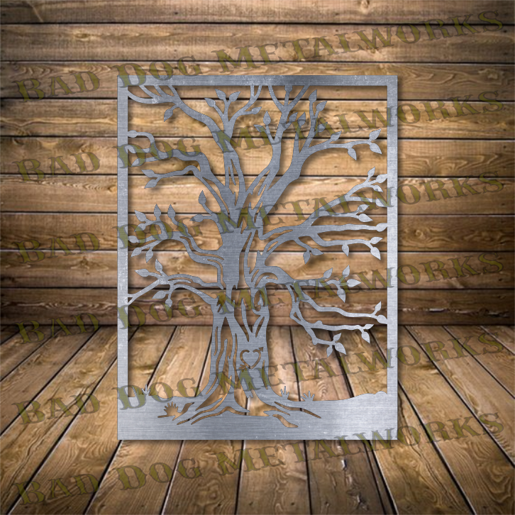 Framed Tree - Dxf and Svg – Bad Dog Metalworks