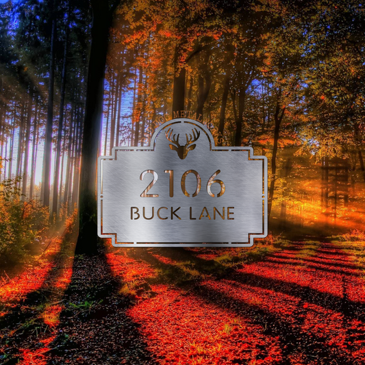 Deer Address Plaque
