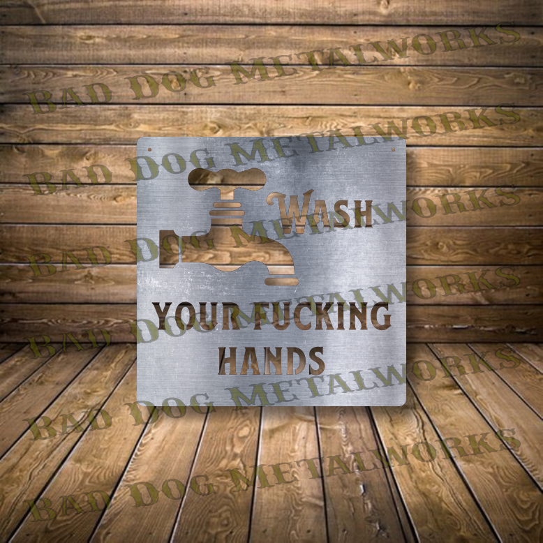 Wash Your Fucking Hands - Dxf and Svg