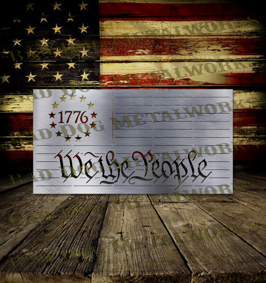 We the People 1776 American Flag - Dxf and Svg