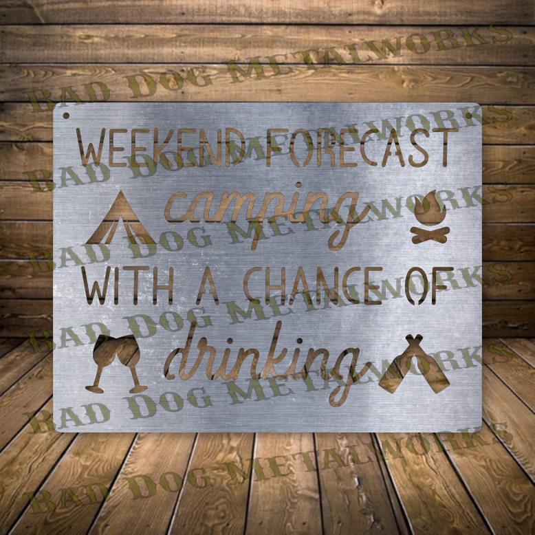 Weekend Forecast Camping with a Chance of Drinking - Dxf and Svg