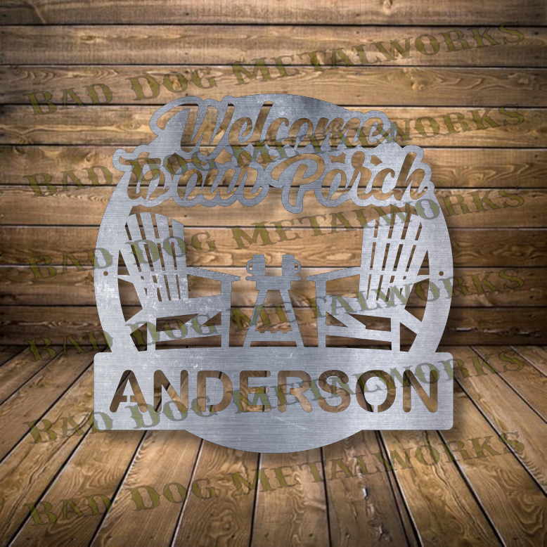 Welcome To Our Porch Monogram - Dxf and Svg