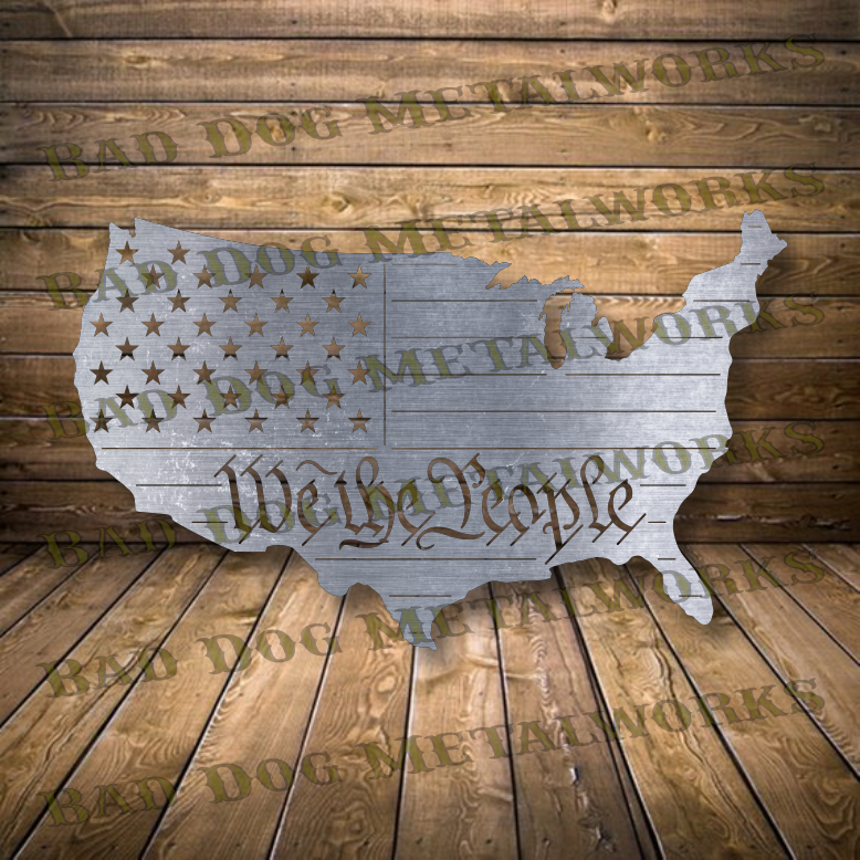 We the People US Outline - Dxf and Svg