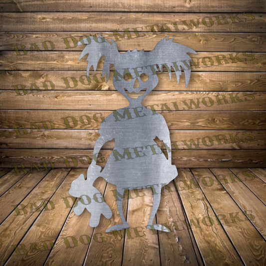 Zombie Girl - Dxf and Svg