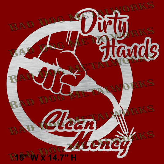 Dirty Hands, Clean Money Mig Welder - Dxf and Svg