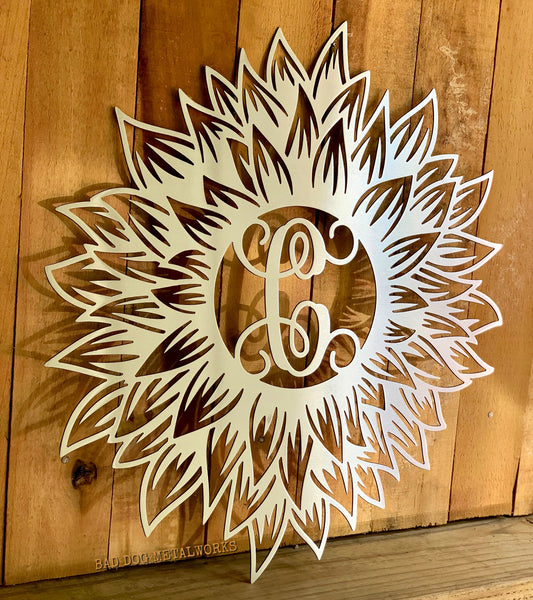 Sunflower Initial Monogram