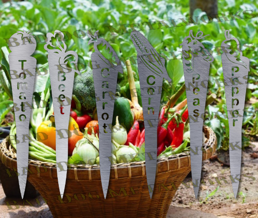 Vegetable Garden Stakes (FULL SET) - Dxf and Svg